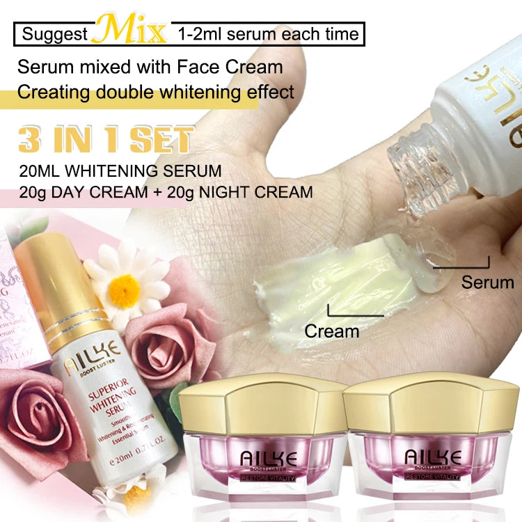 AILKE Whitening And Removing Freckle Cream, Brightening Hydrating ,Suitable For Black And Dark Skin, Korean Bleaching Skin Care