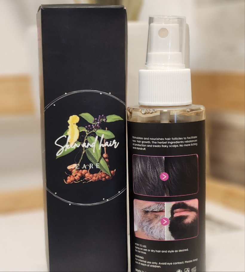 Herbal grey hair spray make hair black from roots