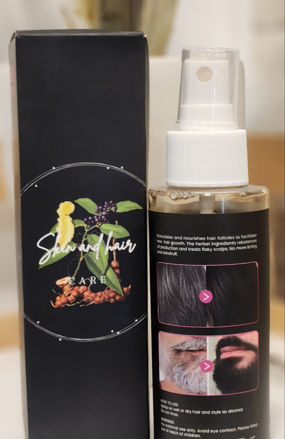 Herbal grey hair spray make hair black from roots