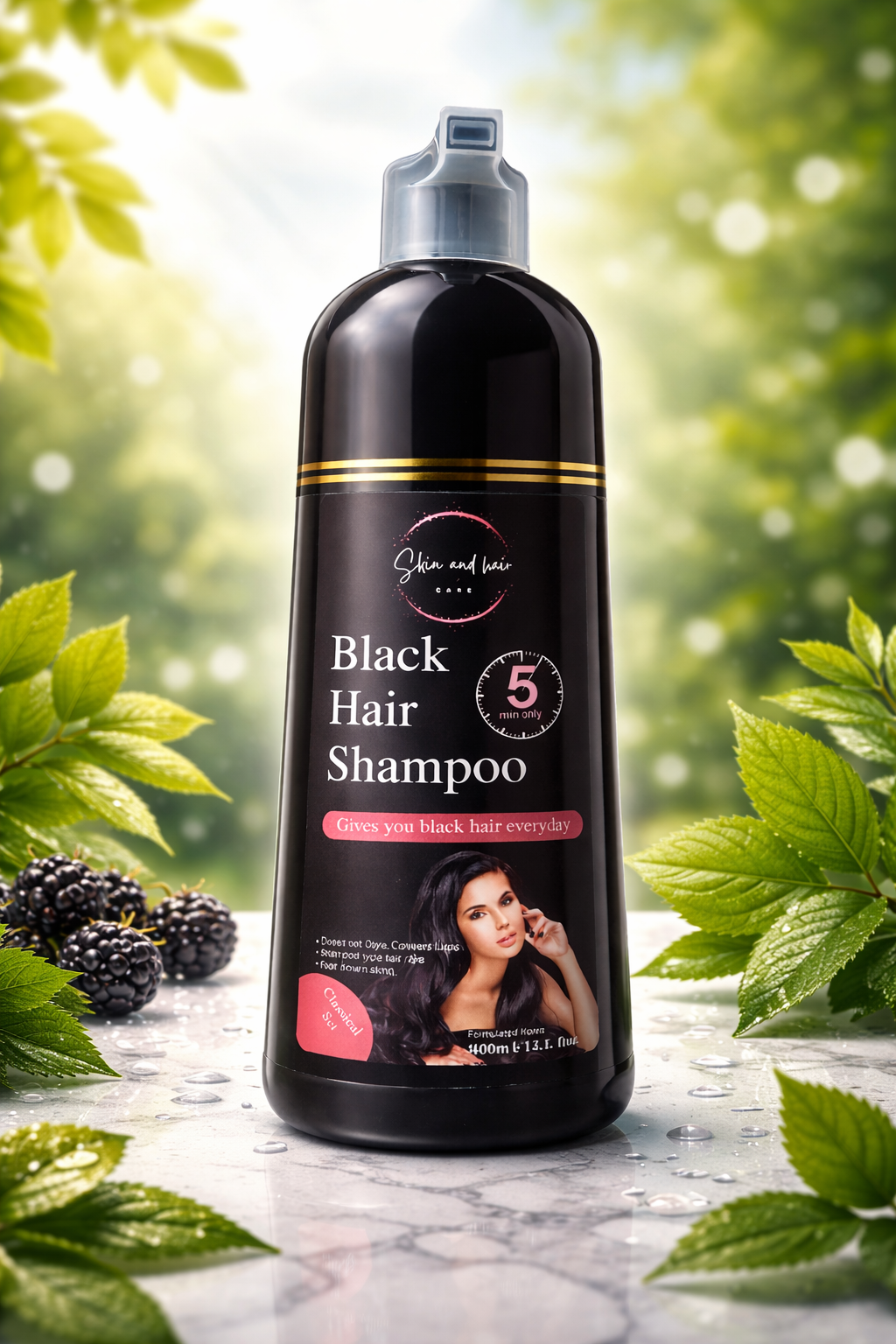 Black hair shampoo