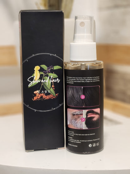 Herbal grey hair spray make hair black from roots