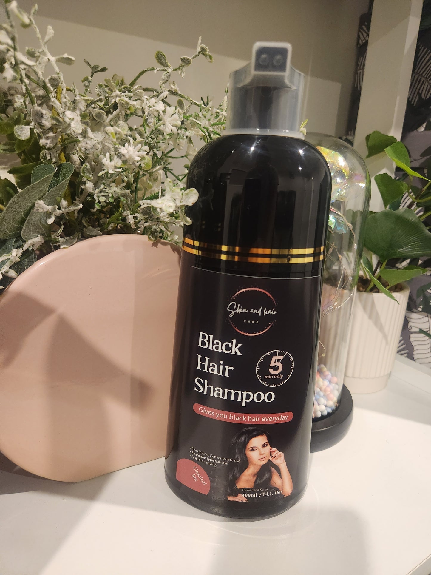 Black hair shampoo